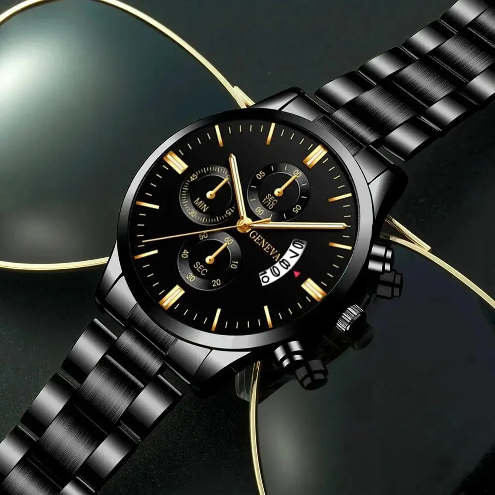 Mode Männer Edelstahl Uhr Luxus Kalender Quarz Armbanduhr Herren Business Uhren für Mann Uhr Montre Homme