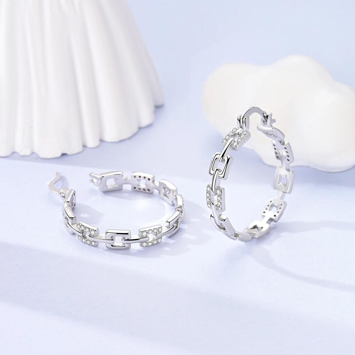 MULA Creolen aus 925er-Sterlingsilber, Kreis-Creolen für Damen, Zirkon, Original-Pendientes, edler Schmuck für Frauen, DIY-Geschenk