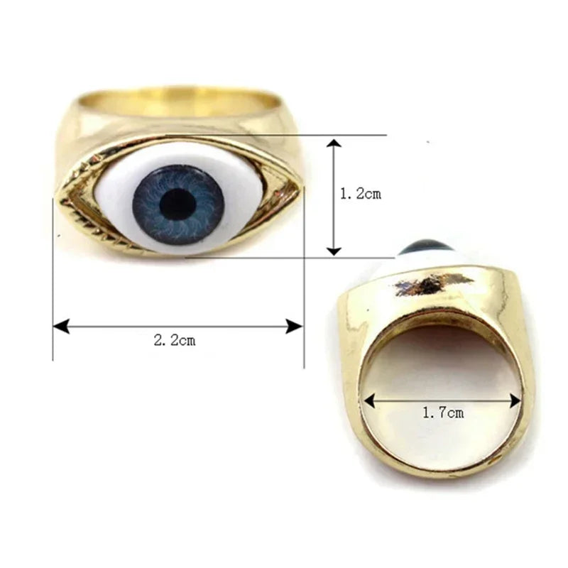 1 STÜCK Auge Vampir 1 Gothic Übertrieben Punk Schmuck Braun Mode Chic Ringe Blau Stil Mode Heißes Geschenk Großhandel