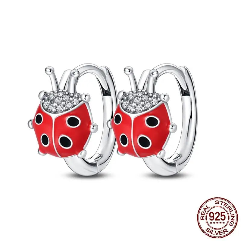 Leuchtende Muschel-Ohrringe für Damen, Original-Ohrringe aus 925er-Sterlingsilber, Pavé-CZ-Stern, Mond, Creolen, Verlobung, Hochzeit, Schmuck