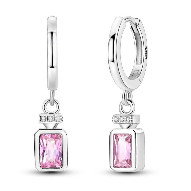 Heißer Verkauf 925 Sterling Silber Original Vielseitige Eardrop Ohrring Stern Mond Klee Creolen Für Frauen Hochzeit Verlobung Geschenk