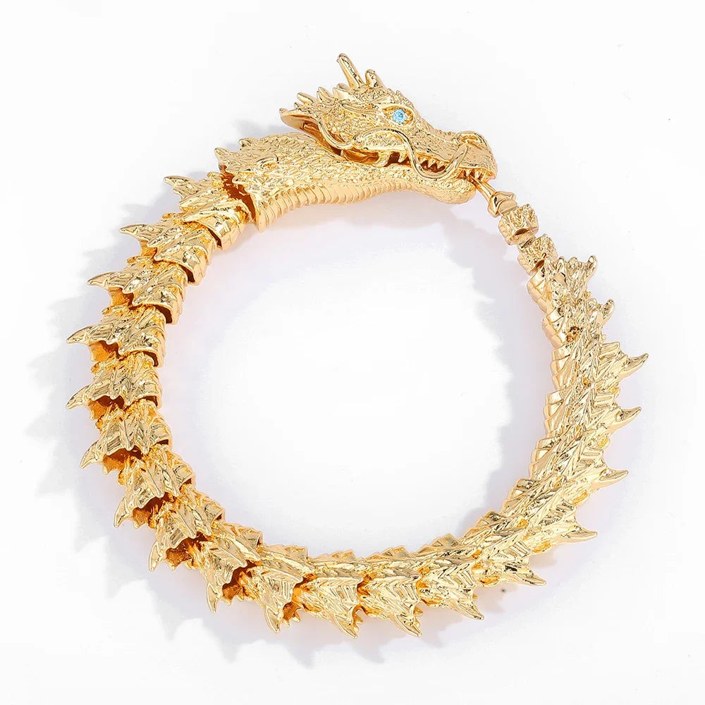 Traditionelles tibetisches Buddhismus-Drachen-Armband, herrschsüchtiger Drachen-Schuppen-Armreif für Männer und Frauen, Glücks-Amulett-Armband, Schmuck, Geschenk