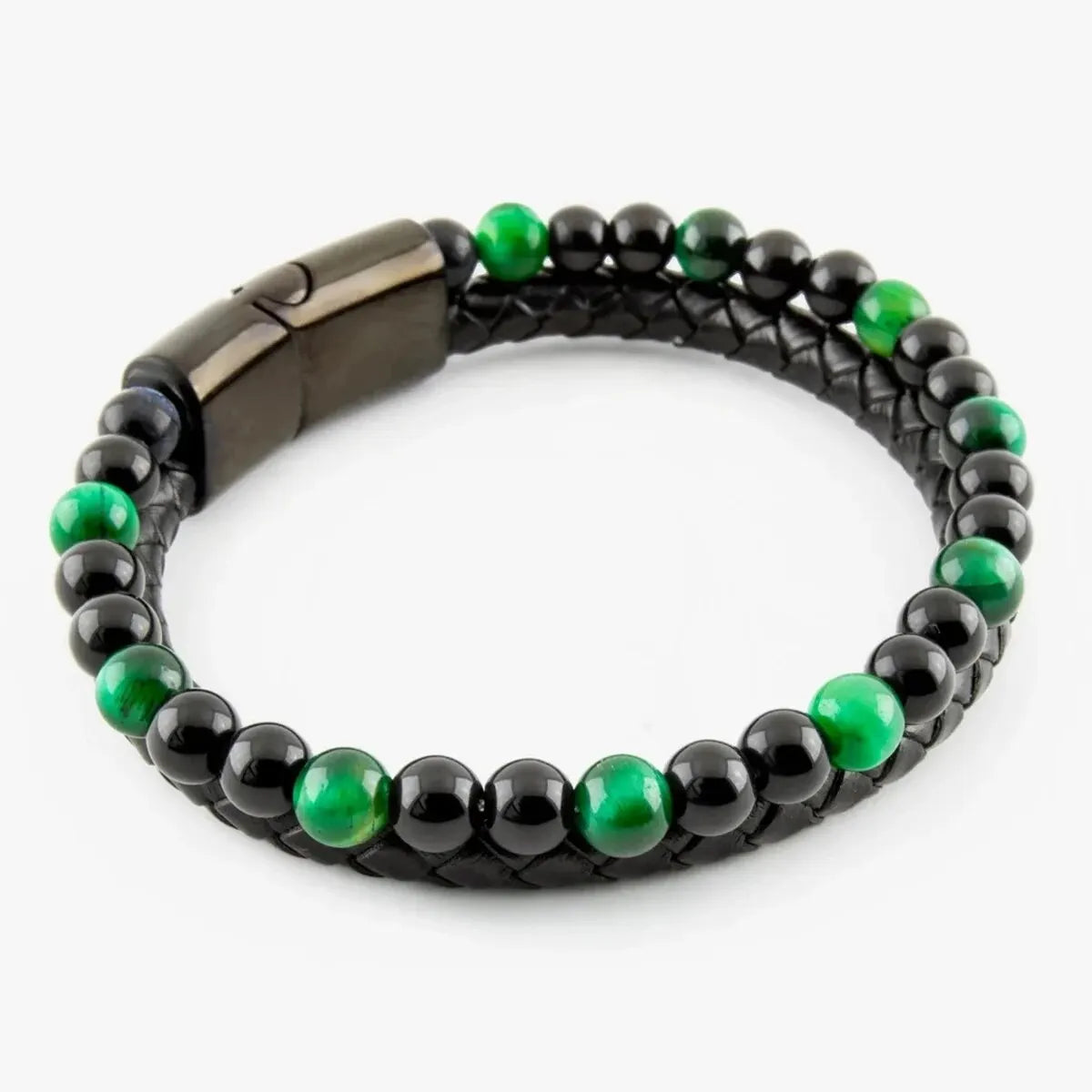 Edelstahl Armband Tigerauge Stein Perlen Armband Natürliche Lava Stein Perlen Edelstahl Armband Männer Frauen Schmuck