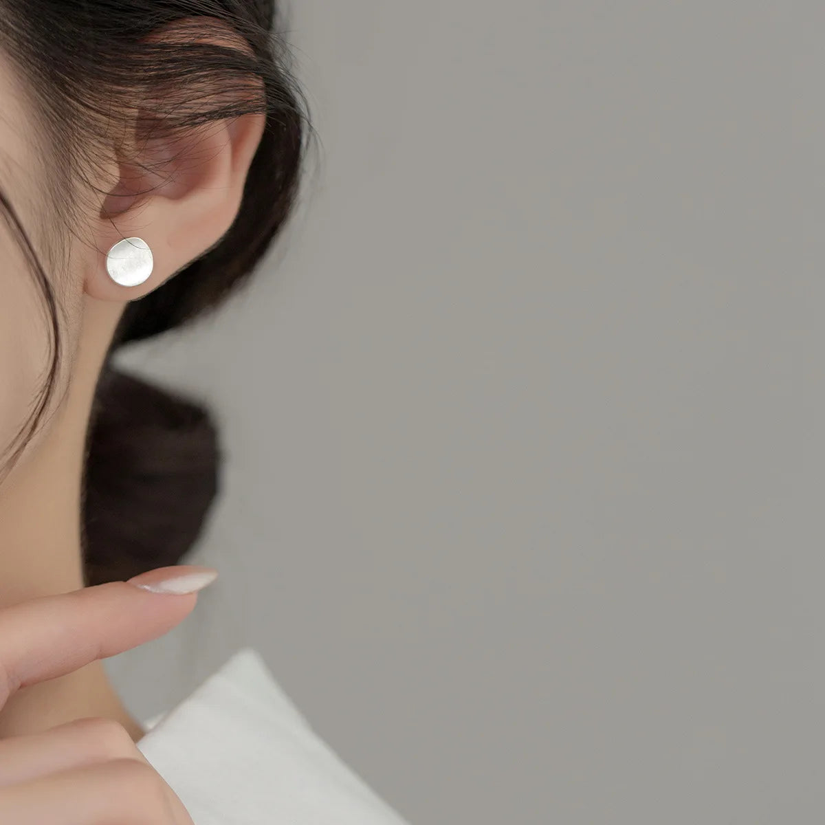 Rundes Piercing aus 925er Sterlingsilber mit Zuckerguss  Ohrstecker für Frauen, Hochzeit, Verlobung, Schmuck, Großhandel, Accessoires, Schmuck