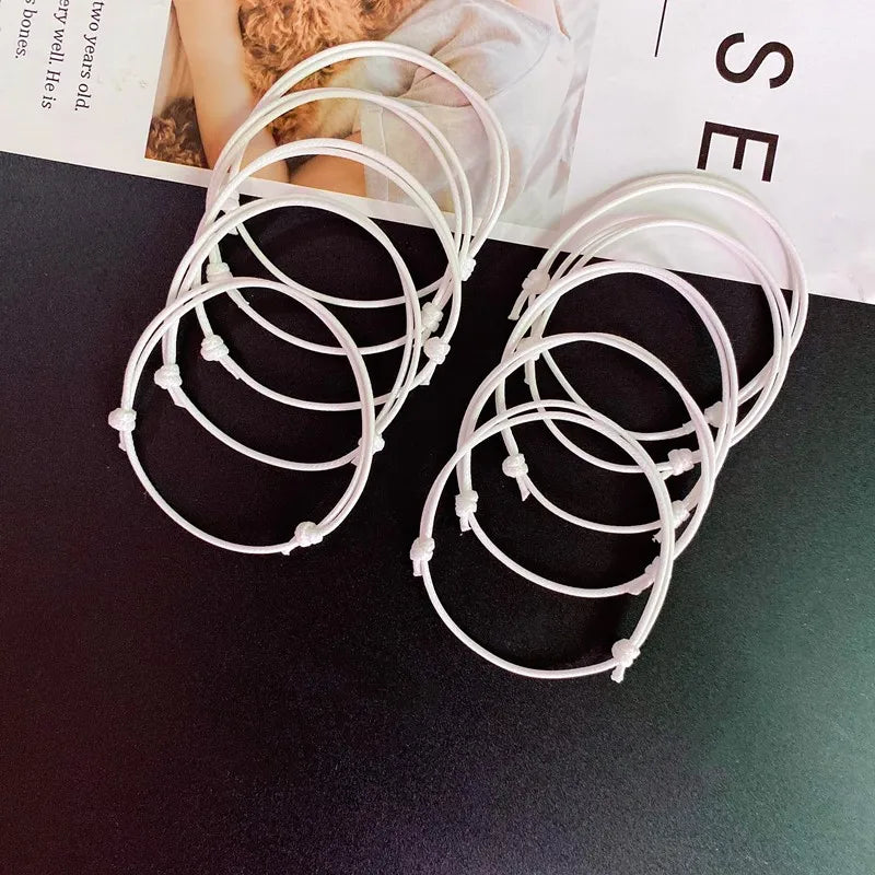 10 teile/lose Einstellbare Wachs Seil Fußkettchen für Frauen Männer Schwarz Rot Weiß Bunte Mode Fuß Armband Großhandel Schmuck Dropshippin