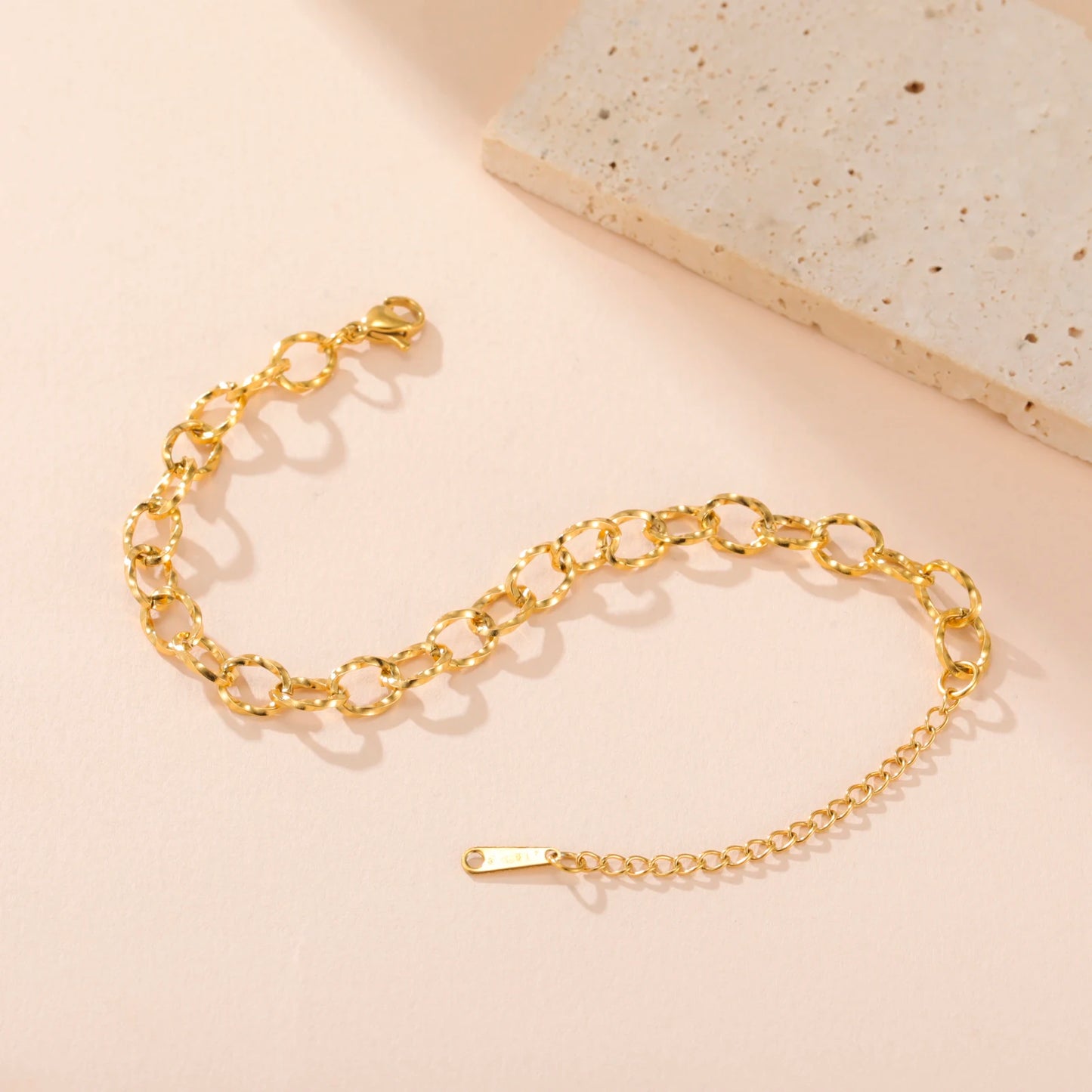 Lucktune Ineinandergreifende Armbänder Mode Edelstahl frauen Hand Armband Minimalistischen Gold Farbe Schmuck Party Geschenk Großhandel