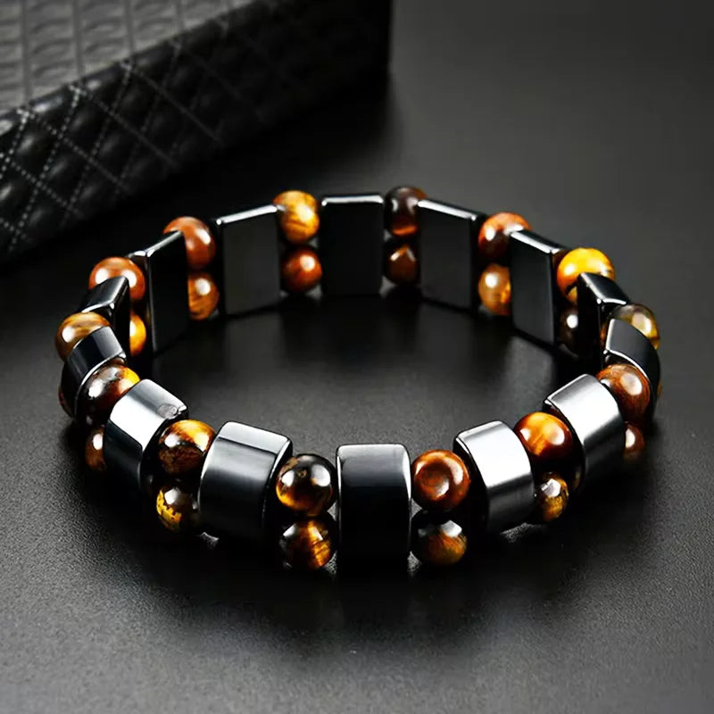 Klassische Hämatit-Energie-Perlen, elastische Magnetfeldtherapie, Gesundheitswesen, Gewichtsverlust, Armbänder, schlankmachende Gesundheitsfürsorge für Männer und Frauen