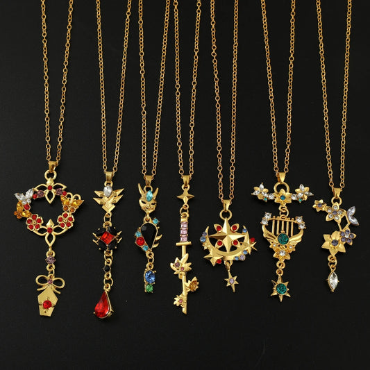 Neue Anime Genshin Impact Anhänger Halskette Für Frauen Trendy Schmuck Zirkon Schlüsselbein Kette Kazuha Tartaglia Venti Cosplay Halskette