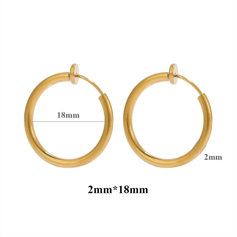 10 Stück 304 Edelstahl 2 mm Draht Ohrclips gefälschte Creolen für Frauen ohne Ohrlöcher Clip DIY Schmuckherstellung Zubehör