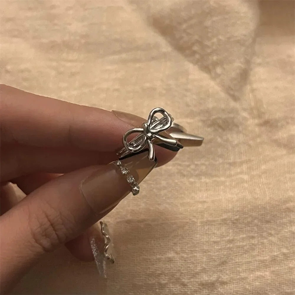 Bowknot Ringe Verstellbare Öffnung Ringe Für Frauen Mädchen Finger Kreise Zeigefinger Schmuck Zubehör Paar Ring