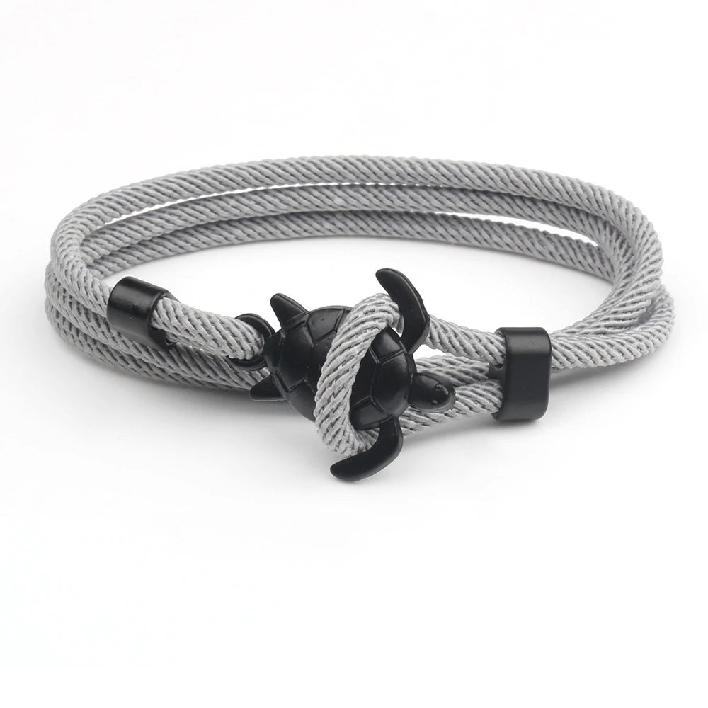 Männlich Einfache Mode Meeresschildkröte Seil Armband Hohe Qualität Milan Linie Reine Hand Stricken Armbänder Für Männer Armband Schmuck Geschenk