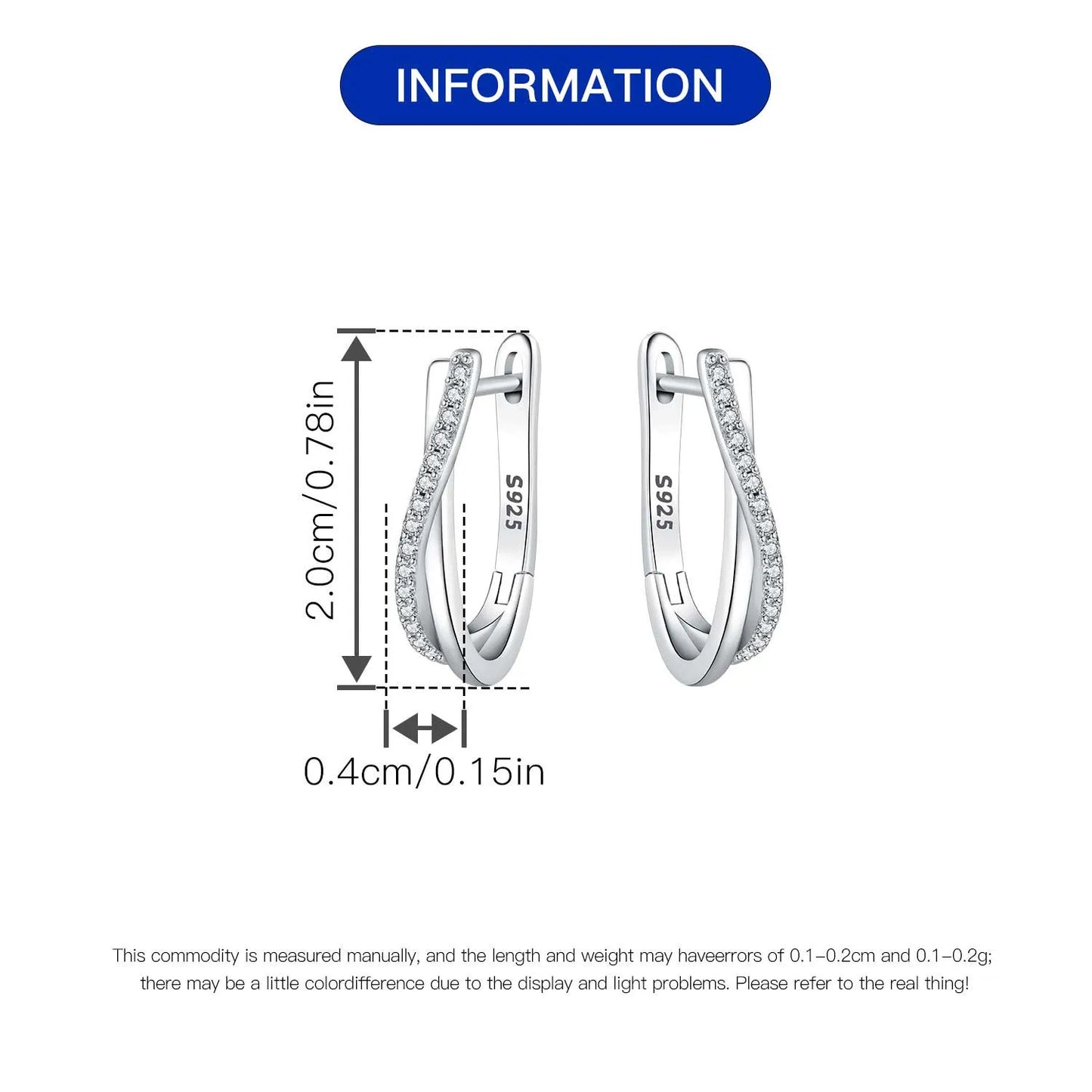 Ohrringe aus 925er-Sterlingsilber, Stern-Ohrringe mit gedrehter Linie, Schmuck, vielseitige Creolen für Frauen, Schmuck, feine Geburtstagsfeier-Geschenke
