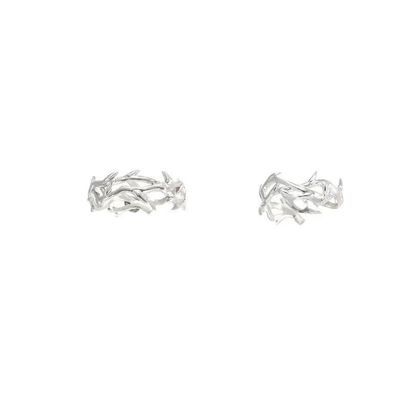 2024 Punk Unregelmäßige Dornen Paar Ringe Retro Hip-hop Persönlichkeit Einstellbare Finger Ring für Männer Frauen Liebhaber Schmuck Geschenke