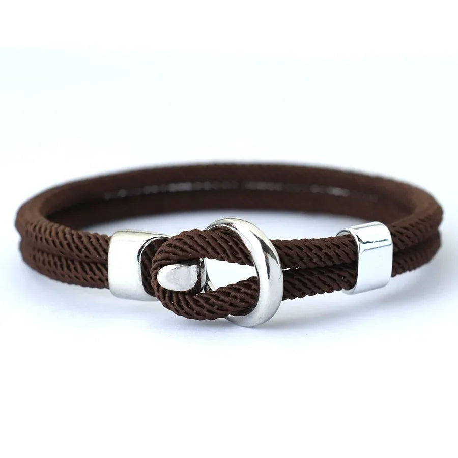 Noter Hiphop Herrenarmband mit Seil, doppellagig, einfacher Haken, nautisches Armband, Homme, Geschenk für Ehemann, Freizeit, Pulseira-Zubehör