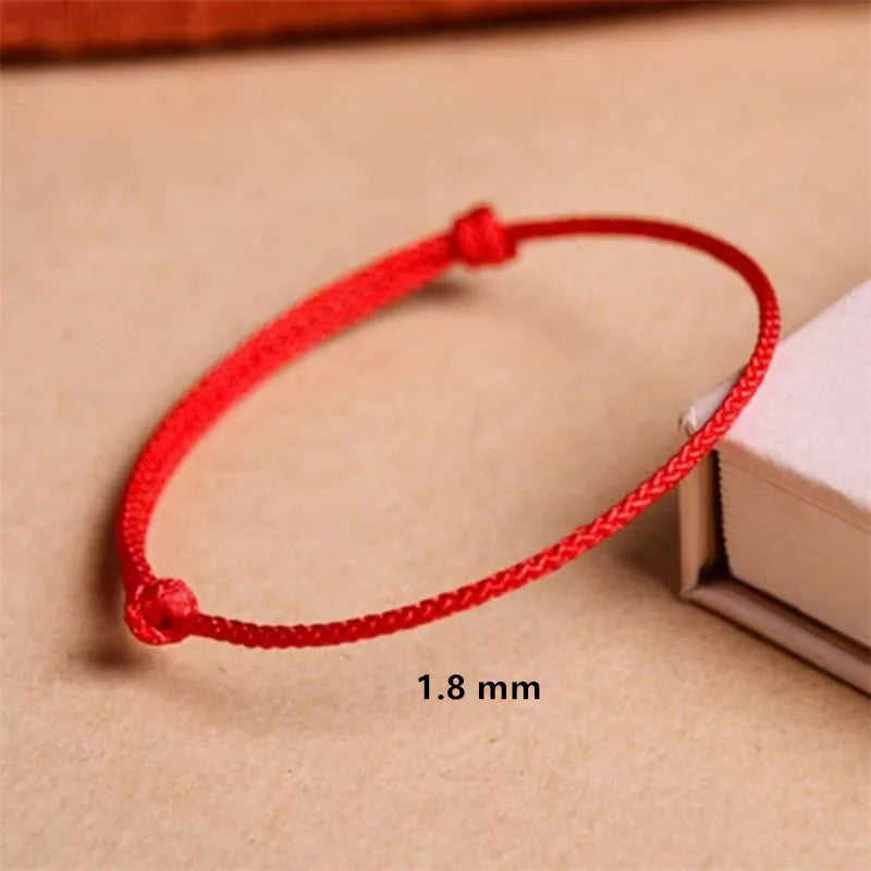 Handgemachte Rote Glück Knoten Armband Seil Glück Armreif Frauen Liebhaber DIY Beste Freunde Glück Armband Größe Einstellen Drop Shipping