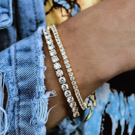 Damen-Tennis-Armband, Hip Hop, trendig, AAA+, Zirkonia, silberfarben, Teenager-Mädchen, Kristallkette an der Hand, Hochzeitsschmuck H086