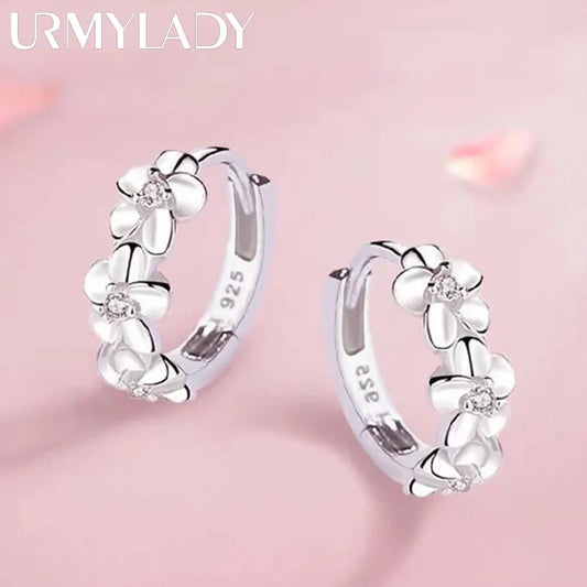 Top Sale Nadelohrringe aus 925er-Sterlingsilber für Damen, Hochzeit, modisch, hochwertiger Schmuck, Kristall-Zirkon-Blume, niedlicher Ohrstecker