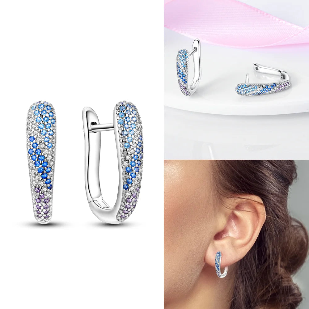 Schmetterlings-Ohrringe, Original 925er Silber, rosa Schleife, Herz, Zirkon, Stern, Blume, Ohrstecker, Damen, Schmuck, Geschenk, Liebe, Valentinstag-Set