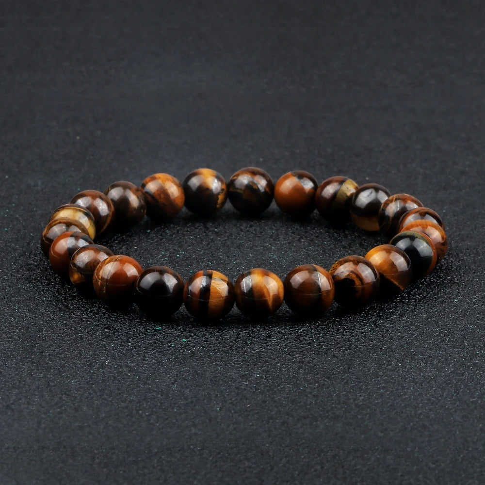 6mm 8mm natürliche Tigerauge Armreif hochwertige Männer natürliche Energie Stein Perlen Heilung Armband Mode Frauen Schmuck Geschenk Pulsera