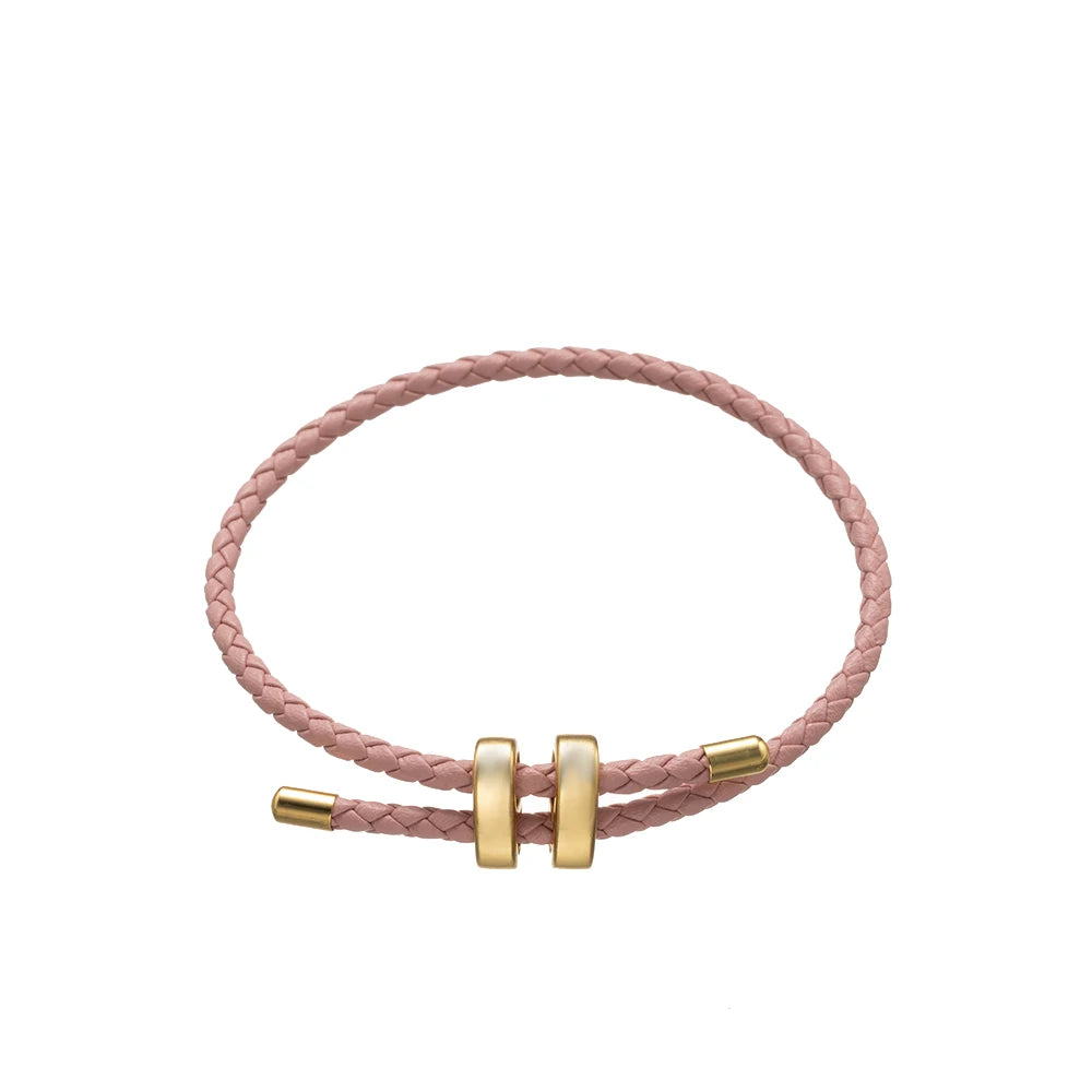 1Pcs Einstellbare Geflochtene Acht-Zeichen Schnalle Leder Armband Für Paar Männer Frauen Armreif Schmuck Machen Zubehör Großhandel