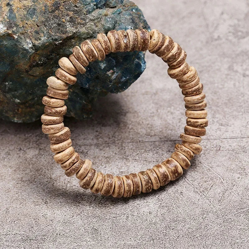 Mohamed Nadus Holzperlen Armband Böhmen Minimalistisches Armband Buddhismus Tibetischer Vintage-Schmuck Yoga Meditation Männer Frauen Bijoux Ferdт