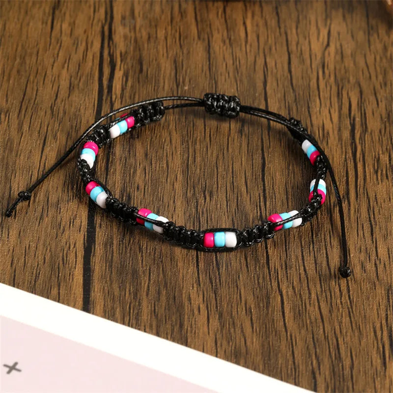 Böhmische farbige Perlen, verteiliges handgewebtes Armband für Männer/Frauen, lässig, täglich, trendig, einfache Accessoires, Freundschaftsgeschenke für Männer