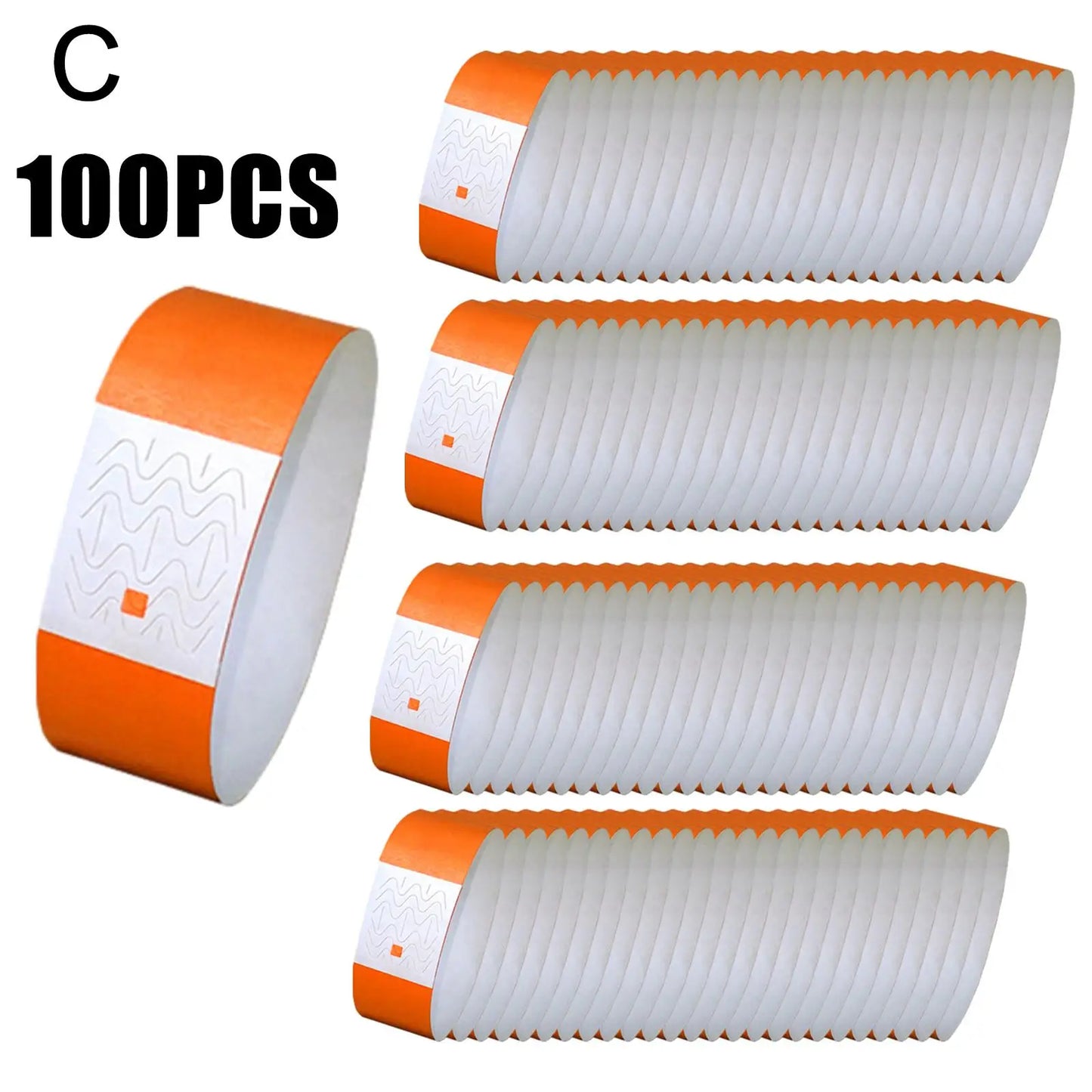 100pcs reißfestes wasserdichtes Papier armband Party papier Armband mehrfarbiges Event Ticket Armbänder Identifikation sband