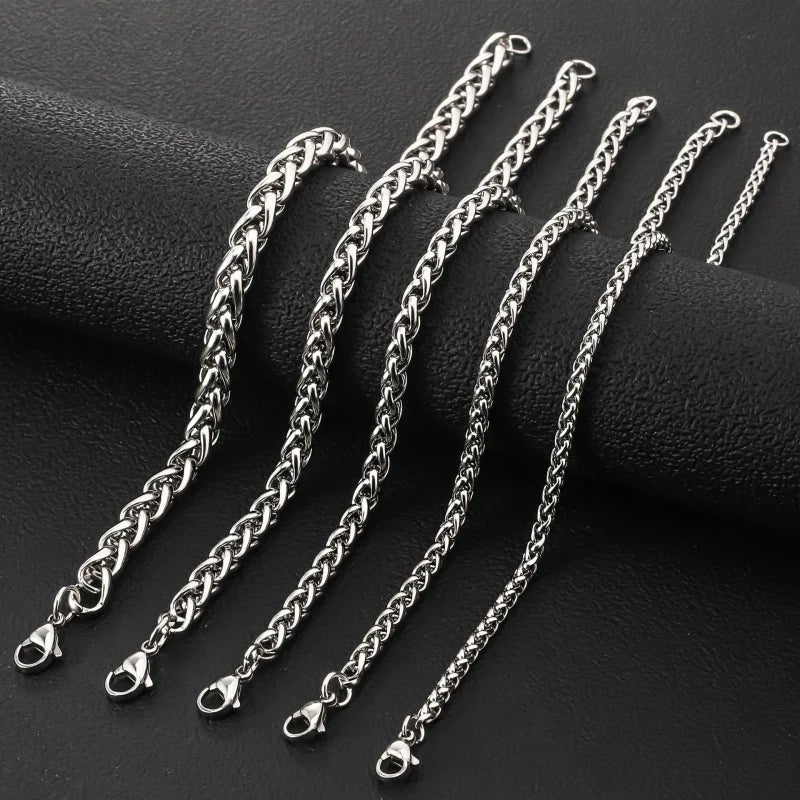 Hip Hop Edelstahl Wirbelsäule Kette Armband Einfache Männer Titan Stahl Schmuck Mode Party Zubehör Geschenke