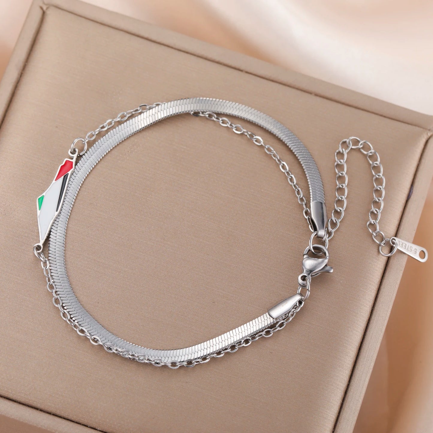 Israel Palästina Karte Anhänger Edelstahl Armband Männer und Frauen Mode Ethnische Party Multi Stil Armband Schmuck Geschenk