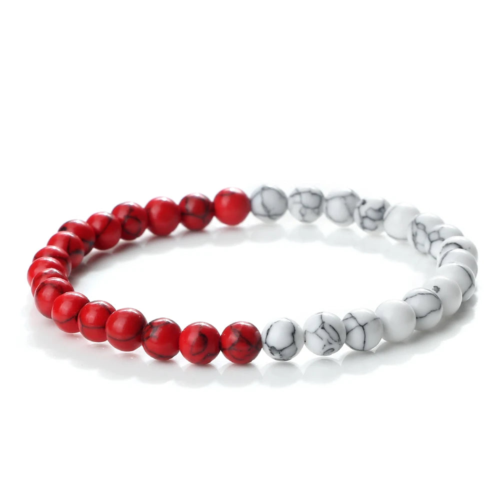 Klassisches Naturstein-Armband mit Palästina-Flagge, für Männer und Frauen, Nationalflagge, Perlenarmband, Weihnachtsgebetsperlen, Anbetung, Schmuck, Geschenk