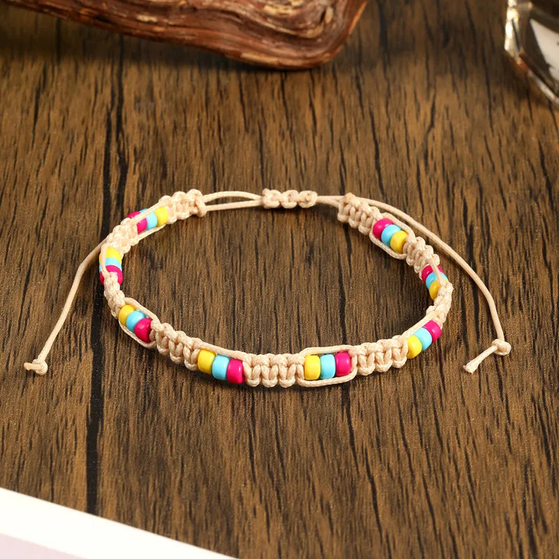 Böhmische farbige Perlen, verteiliges handgewebtes Armband für Männer/Frauen, lässig, täglich, trendig, einfache Accessoires, Freundschaftsgeschenke für Männer