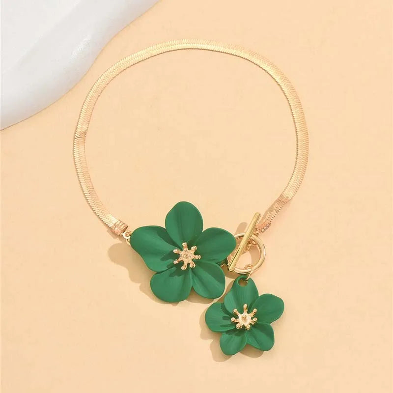 Mode Kirschblüte Charm Fußkettchen für Frauen Sommer Strand Zubehör Gold Farbe Kette Fußkettchen Bein Armbänder Hochzeit Geschenk