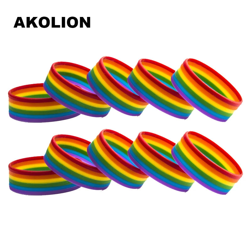 Gay Pride Pansexual Silikonkautschuk-Armbänder Sport-Armband Armreif SLP-0005