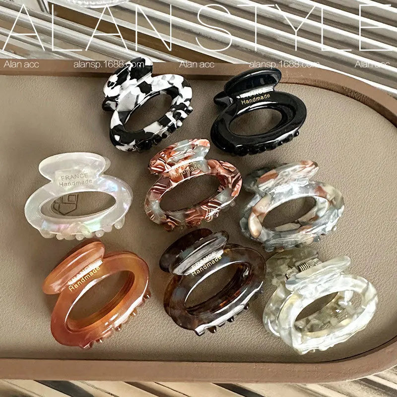 4cm süße florale Haars pangen Mode Acetat elliptische Haar krabben für Mädchen und Frauen Kopf bedeckungen Haarschmuck