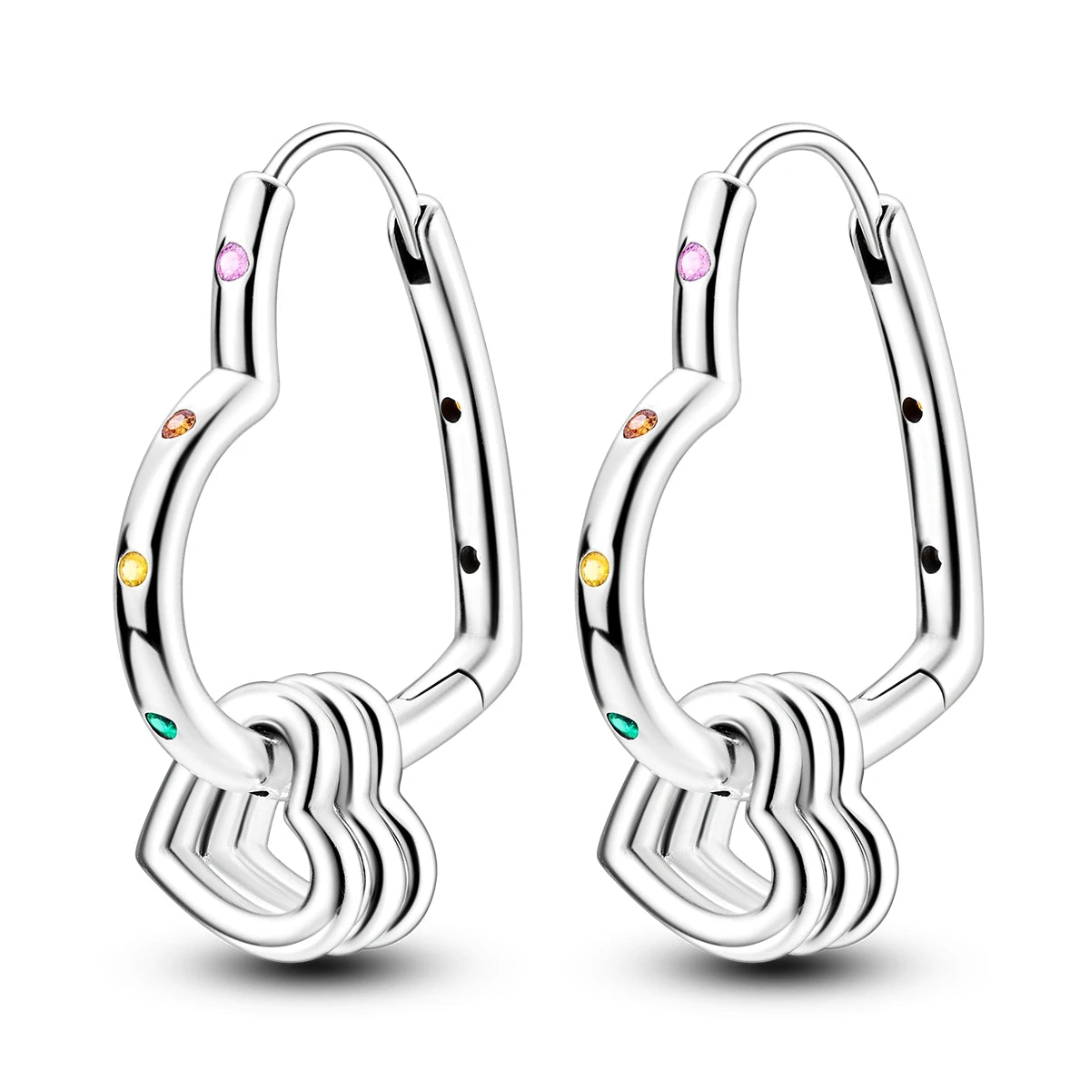Creolen aus 925er Silber für Damen, Pendientes, Mond, Sonne, Original-Ohrringe, Modeschmuck