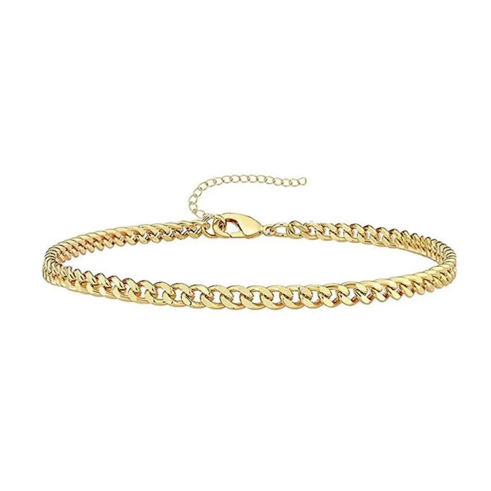 MEDFOLY Goldarmbänder für Frauen, zierlich, 14 Karat vergoldet, wasserdicht, verstellbares Glied, Figaro, kubanisches Büroklammer-Kettenarmband, Geschenke