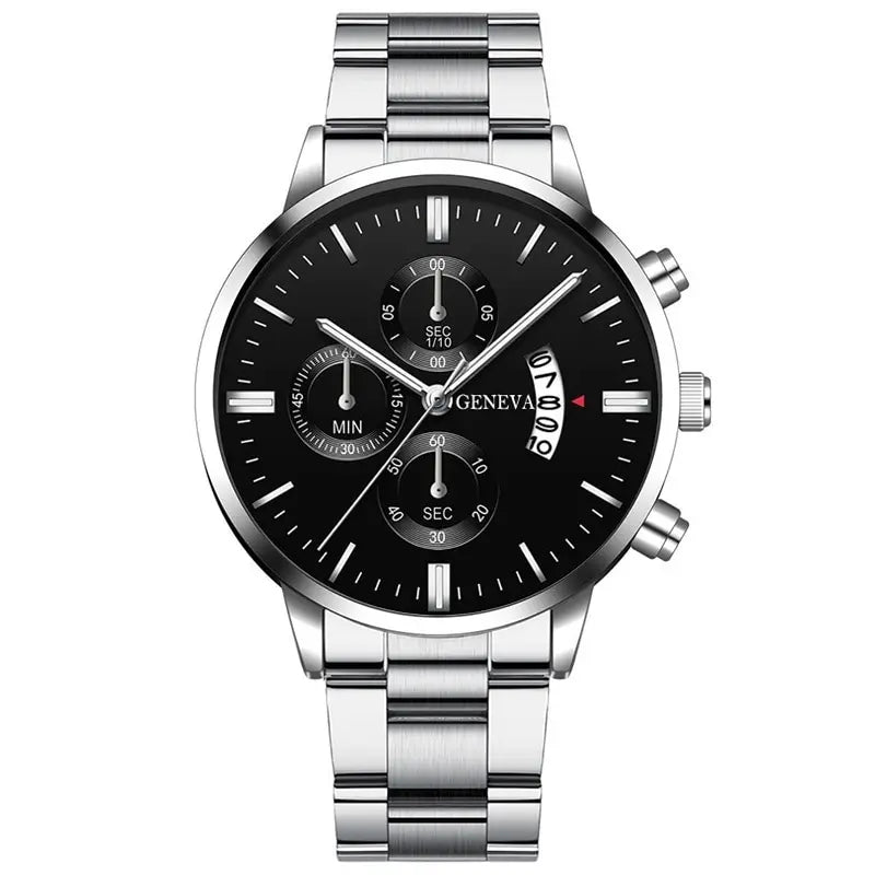 Mode herren uhren luxus silber edelstahl quarz armbanduhr mann business uhr für männer kalender uhr reloj hombre