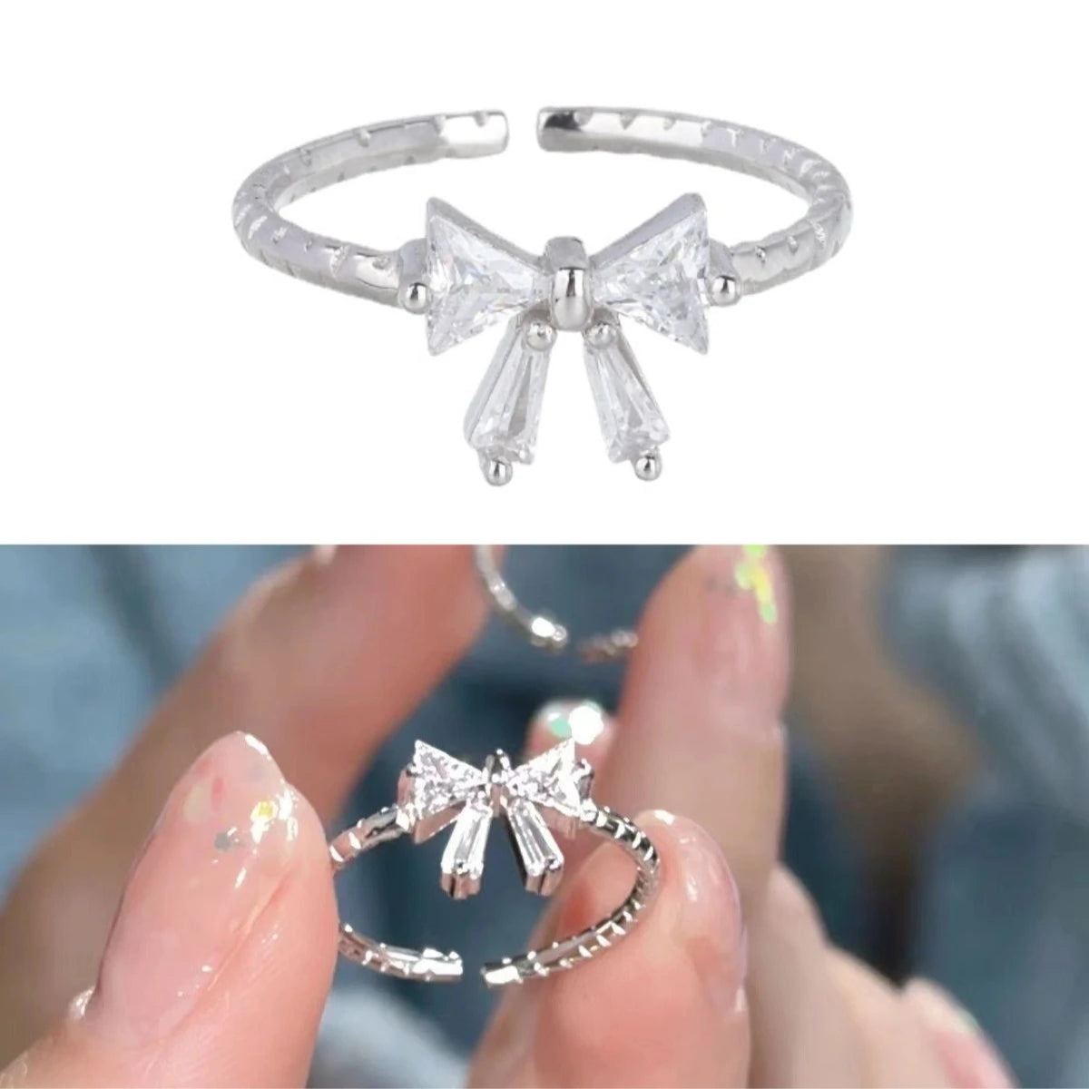 Luxus Zirkon Herz Ringe für Frauen Öffnung Einstellbare Weben Strass Ring Verlobung Hochzeit Schmuck Mode Freundin Geschenke