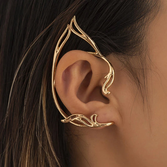 Elegante Süße Elf Ohr Manschetten Ohrringe Frauen Trendy Gold Farbe Wrap Ohr Clip Auf Ohrringe Modeschmuck Mädchen Geschenk 1 stücke