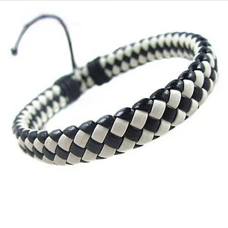 SUMENG 2024 Neue Unisex Seil Handgewebte Mode Armband Surfer Multi-farbe Manschette Einstellbar Einfache Leder Armreif Schmuck geschenke