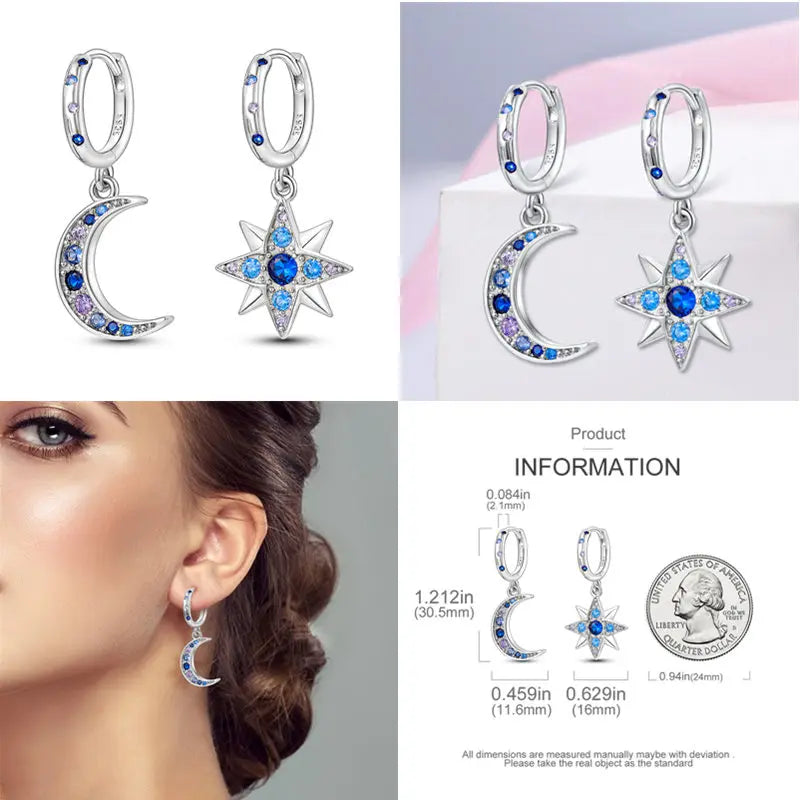2024 Hotsale Ohrringe aus 925er-Sterlingsilber, Creolen mit Pavé-CZ-U-Form, Zirkon für Frauen, funkelnd, mit Größe, Modellanzeige