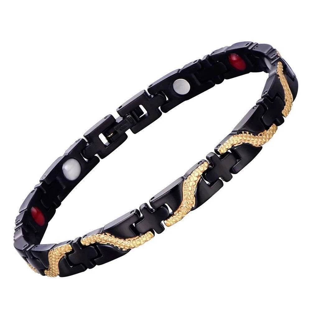 Twisted Pattern Magnet armband für Frauen Magnete Armbänder Armreifen für Frauen Männer Pulse ras Acero inoxidable Para Mujer браслет