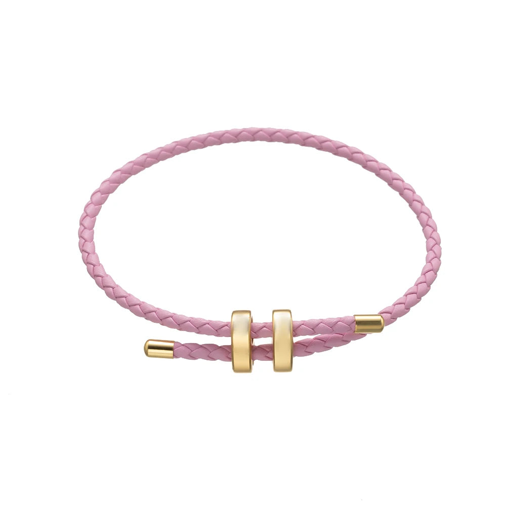 1Pcs Einstellbare Geflochtene Acht-Zeichen Schnalle Leder Armband Für Paar Männer Frauen Armreif Schmuck Machen Zubehör Großhandel