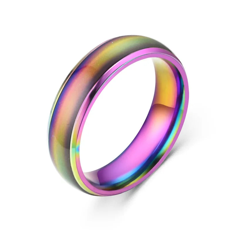 1 stücke Edelstahl Stimmung Ring Ändern Farbe Ringe Emotion Gefühl Temperatur Ring für Frauen Männer Paare Ringe Mode Schmuck
