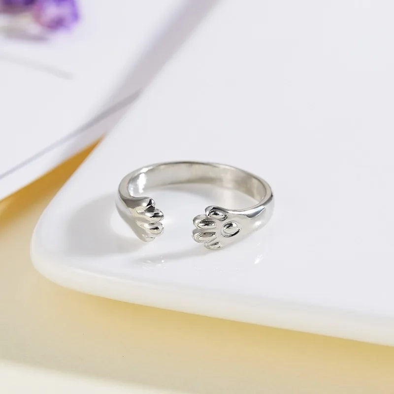 Niedliche Glückskatze-Tierringe, verstellbare Fingerringe für Männer, Liebhaber, Frauen, Dame, Mädchen, Jungen, männlich, Valentinstag, Paarschmuck