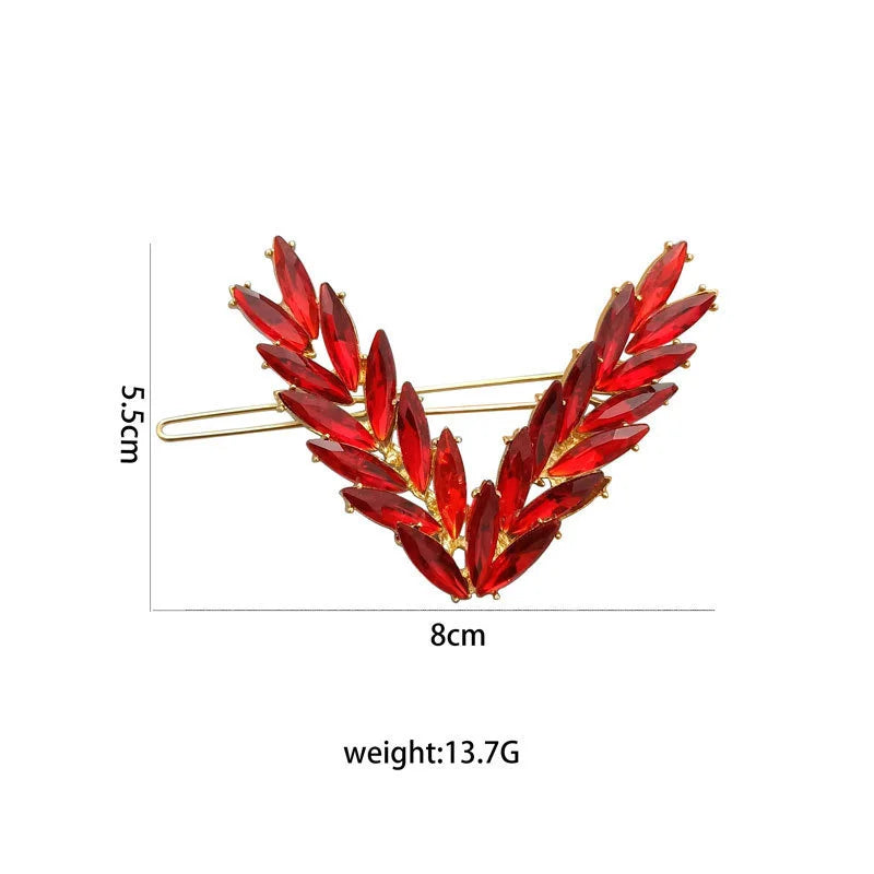 Luxus Glänzende Kristall Haar Clip Für Frauen Koreanische V Form Schnalle Haarnadeln Mädchen Haar Zubehör Headwear Mode Ornamente Geschenk