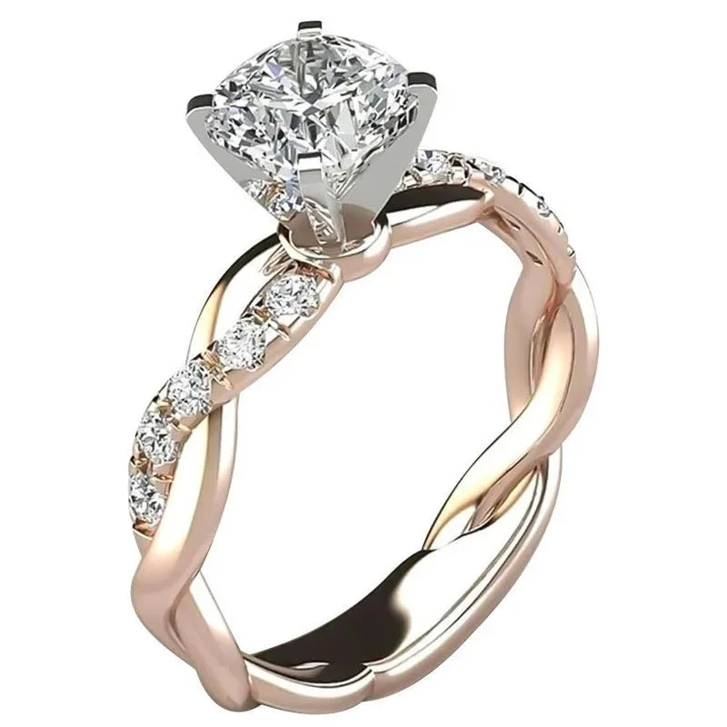 Mode Luxus Strass Ringe für Frauen Männer Koreanische Romantische Shiny Zirkon Kreuz Liebhaber Ring Engagement Hochzeit Schmuck Geschenk
