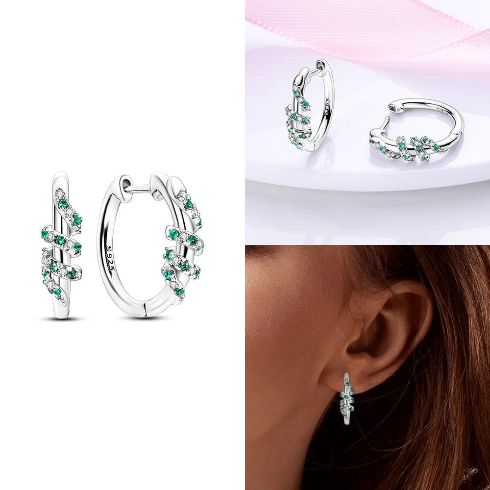 Schmetterlings-Ohrringe, Original 925er Silber, rosa Schleife, Herz, Zirkon, Stern, Blume, Ohrstecker, Damen, Schmuck, Geschenk, Liebe, Valentinstag-Set