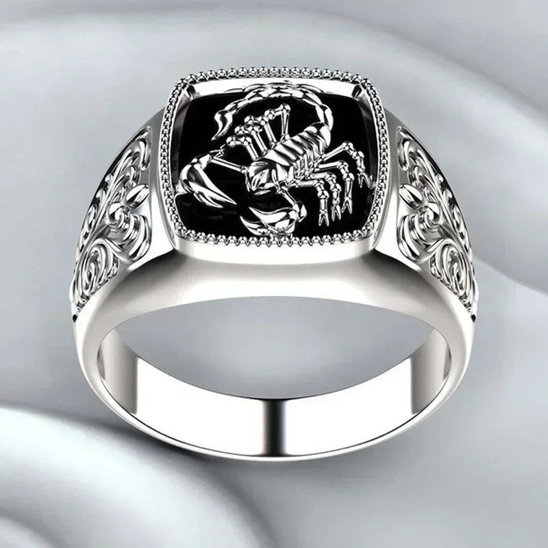 Skorpion Tier Herren Ring Punk Schmuck Zubehör Männer Ringe Coole Mode Hip Hop Rock Schmuck Geschenk Halloween Weihnachten Party Ringe