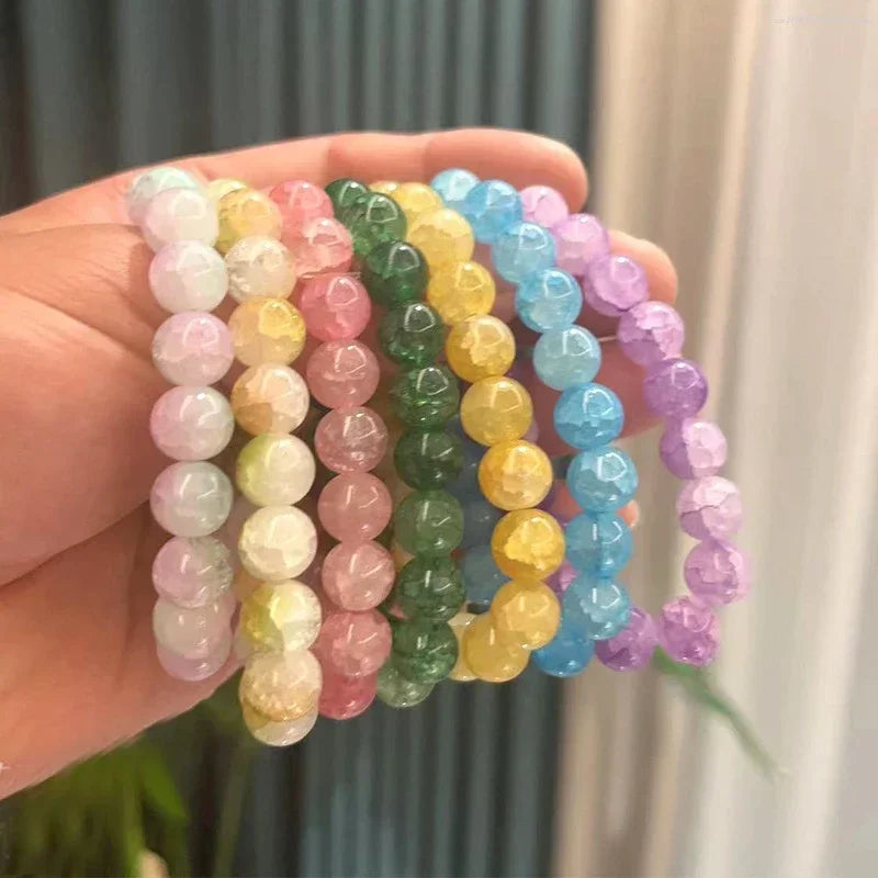 Mode Rosa Kristall Quarz Naturstein Armband Elastische Reiki Healing Energie Strang Armreifen Schmuck Perlen Liebhaber Frau Geschenk